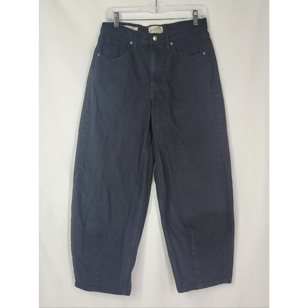 UNIVERSAL THREAD GOODS CO Black High-Rise Easy Barrel Ankle Leg Jeans Size 6 - Picture 3 of 12